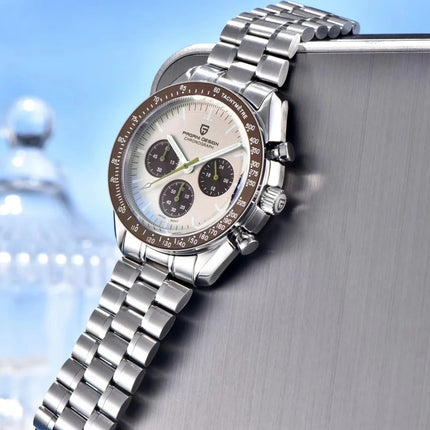 PAGANI DESIGN 2026 Nuovo Orologio da Uomo di Lusso con Vetro Zaffiro AR, Cronografo Sportivo con Quadrante Tachimetro 500, in Acciaio 316L, Luminoso