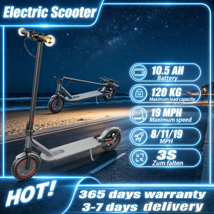 Monopattino Elettrico 350W con Stock EU, 3 Velocità (fino a 30 km/h), Indicatori di Direzione e Freni Doppi, Supporta il Controllo tramite App, Ideale per il Divertimento all'Aperto dei Ragazzi