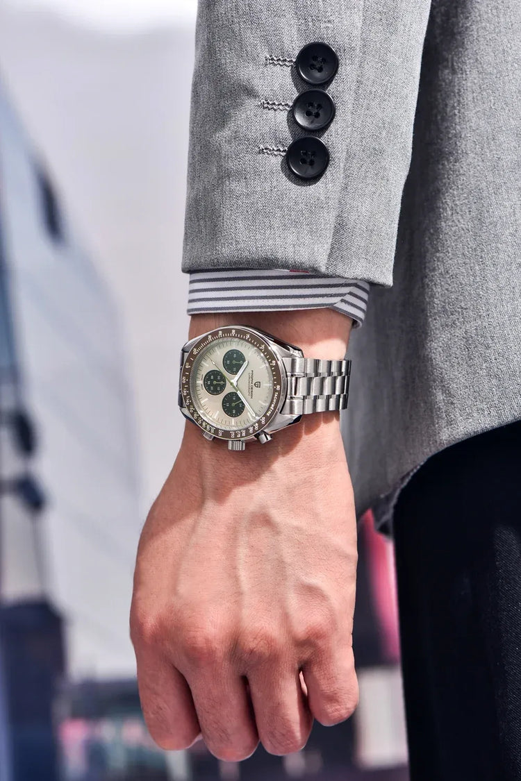 Orologi da uomo PAGANI DESIGN Moon, orologi da polso al quarzo di lusso di alta gamma, cronografo sportivo, orologio da uomo con specchio in vetro zaffiro AR, impermeabile, leggero, vetro in ceramica, regalo alla moda per uom