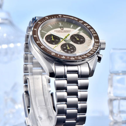 PAGANI DESIGN Nuovo Orologio da Uomo V6 Moon, Cronografo Sportivo di Lusso al Quarzo con Vetro Zaffiro e Rivestimento AR