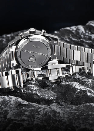 Nuovo Orologio da Uomo PAGANI DESIGN 2026, Orologio al Quarzo con Fasi Lunari, Cronografo Sportivo Impermeabile, Vetro Zaffiro AR, Luminoso, Spedizione Locale