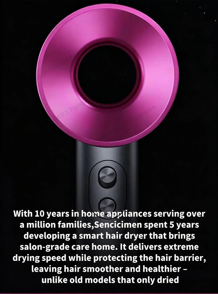 SenCiciMen 6 IN 1 Super Hair Dryer Negative Ion Hair Care Hairdryer With Auto-Wrap Curler 1600W Blow Dryer Home Appliances Tourist Styling Tools Holiday Gift Ideas for Women