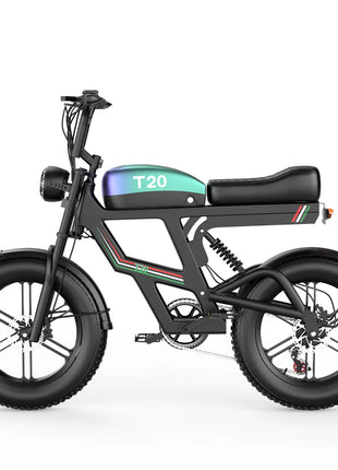 Bicicletta Elettrica T20 con Batterie agli Ioni di Litio ad Alta Capacità 48V20Ah, Bici Elettrica per Adulti con Pneumatici All-Terrain 20'X4.0', Mountain Bike Elettrica per Adulti