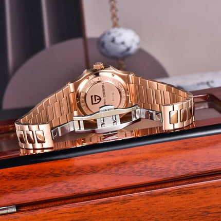 Nuovo Orologio da Uomo di Lusso PAGANI DESIGN 2026 Rosa Oro ST6 Automatico Meccanico con Protezione Luminosa e Vetro Zaffiro AR - Regalo Perfetto