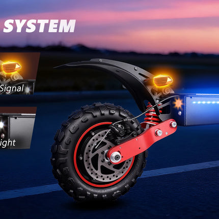Scooter elettrici 3600W Doppio motore 48V21Ah con indicatori di direzione EScooter 11" Pneumatico fuoristrada Freni a doppio disco ad alta sospensione E-Scooter