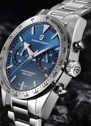 Nuovo orologio da uomo DESIGN PAGANI, stile retrò con lancetta larga, orologio al quarzo di lusso da uomo, cronografo sportivo veloce, movimento VK64, vetro zaffiro AR, consegna locale