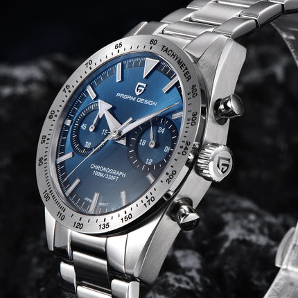 Nuovo orologio da uomo DESIGN PAGANI, stile retrò con lancetta larga, orologio al quarzo di lusso da uomo, cronografo sportivo veloce, movimento VK64, vetro zaffiro AR, consegna locale