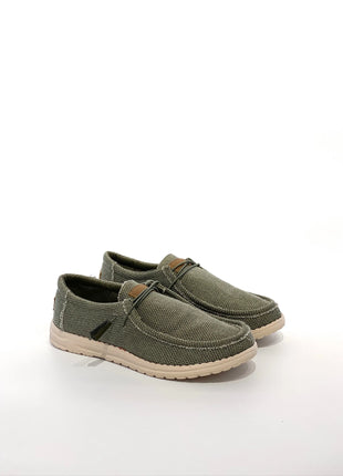 Scarpe casual da uomo in tela con punta a mocassino, leggere e comode, per tutti i giorni