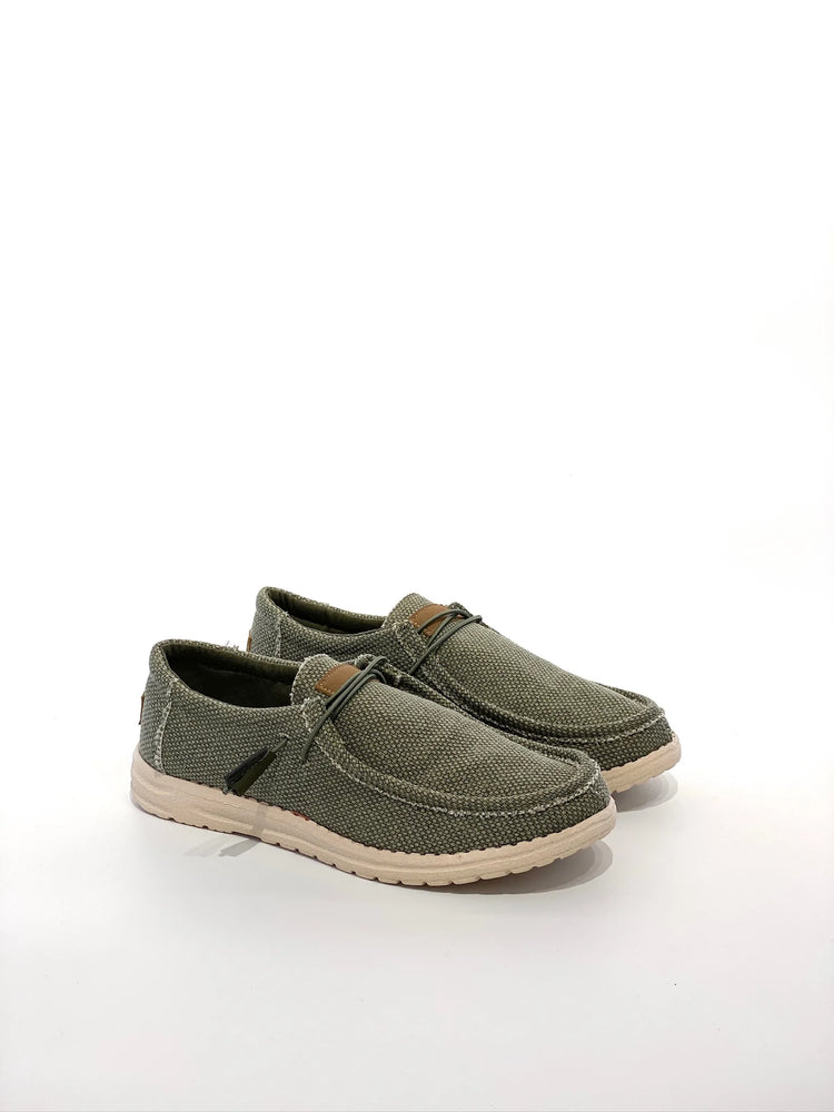 Scarpe casual da uomo in tela con punta a mocassino, leggere e comode, per tutti i giorni