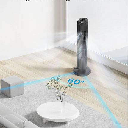 PELONIS Ventilatore a torre da pavimento con 3 velocità, timer da 120 minuti, 60 °   Oscillazione, silenzioso, a risparmio energetico