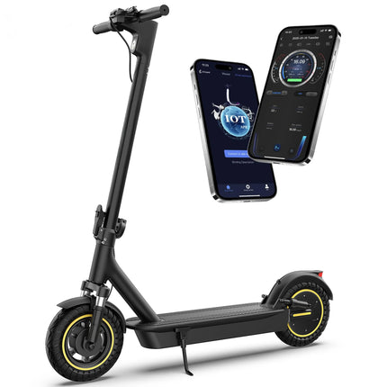 Monopattino Elettrico 500W con Spedizione da Magazzino UE, 36 km/h, 3 Velocità, Autonomia Fino a 45 km, Design Completamente Impermeabile, Dotato di Pneumatici da 10 Pollici, Esperienza di Guida Confortevole, Ideale per l'Es