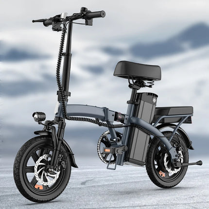 Urlife F1L E-Bike Pieghevole da 14 Pollici 500W 48V 7.5Ah Batteria Rimovibile e Ricarica Rapida 40KM Sospensione Anteriore Idraulica Freni a Doppio Disco Naviga