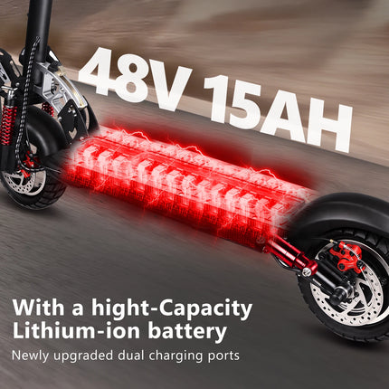 Monopattino Elettrico SUNNIGOO per Adulti con Blocco NFC, Motore Potente 48V 800W, Sedile Rimovibile, Pieghevole, Batteria 15Ah, Autonomia 55km