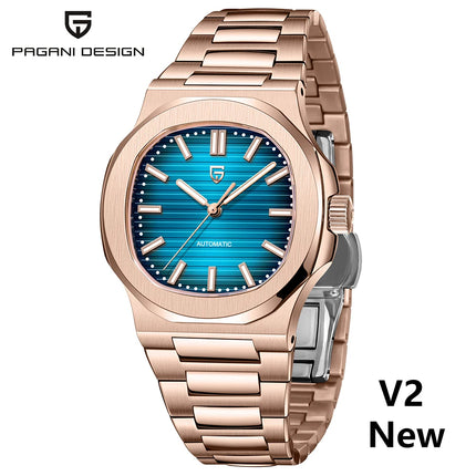 PAGANI DESIGN 2026 Nuovo Orologio Automatico di Lusso da Uomo, Orologio da Polso Meccanico in Acciaio Inossidabile con Vetro Zaffiro, Quadrante a Barile da 40MM