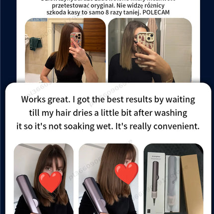 SenCiciMen 2 in 1 Air Straightener & Hair Dryer Negative Ion Flat Iron For Lock in Moisture & Shine Hot Styling Tools Salon-Quality Results For Women Gift