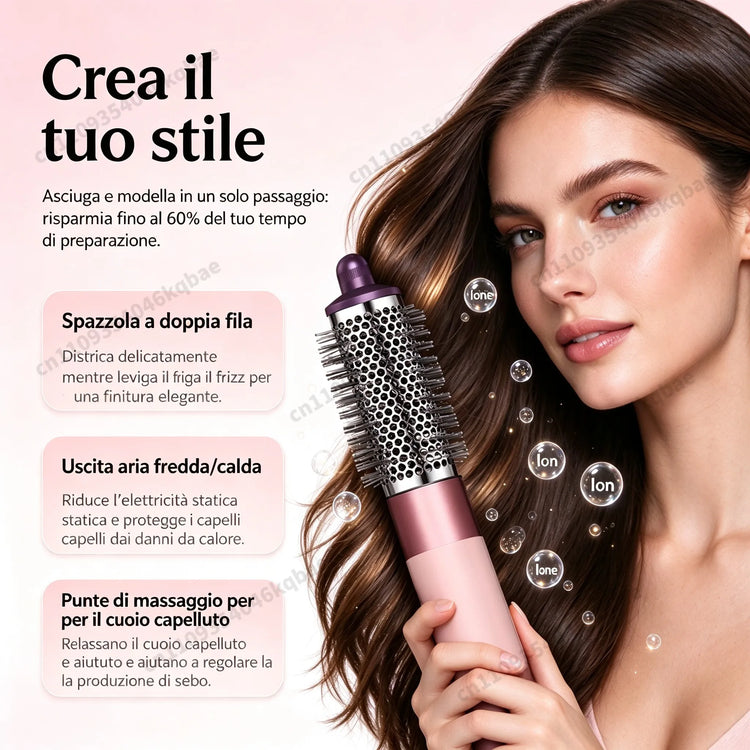 SenCiciMen 6-in-1 Air Multi-Styler 110,000 RPM High-Speed Hair Dryer Brush with Auto-Wrap Curlers Hair Styling Tool Fast Drying, Curling, Volumizing &  Smooth Blowouts and Frizz Gift for Women