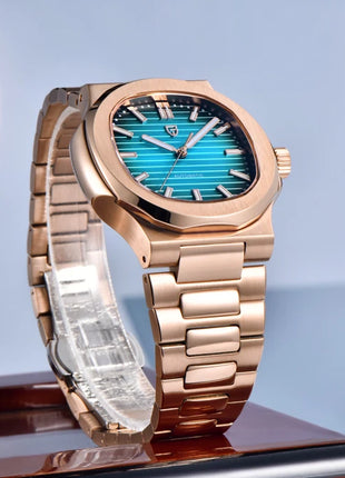 Nuovo Orologio da Uomo di Lusso PAGANI DESIGN 2026 Rosa Oro ST6 Automatico Meccanico con Protezione Luminosa e Vetro Zaffiro AR - Regalo Perfetto