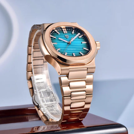 Nuovo Orologio da Uomo di Lusso PAGANI DESIGN 2026 Rosa Oro ST6 Automatico Meccanico con Protezione Luminosa e Vetro Zaffiro AR - Regalo Perfetto