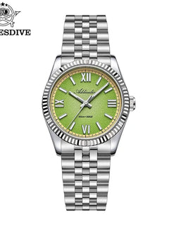 ADDIESDIVE VH31 Quartz Woman Watch New Luxury Sapphire Crystal 100m Waterproof Super Luminous Business Steel Women Watch 36mm