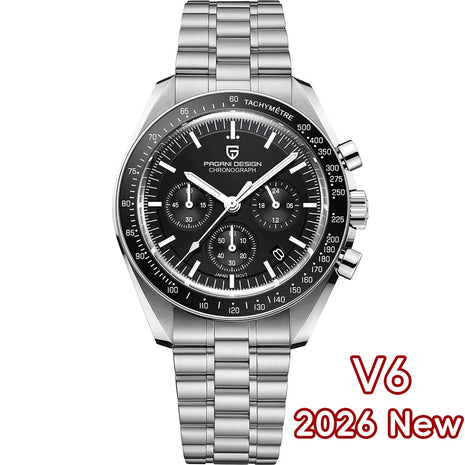 PAGANI DESIGN Planetary Series Saturn Light Tan Men's Quartz Watch Fast Chronograph with AR Sapphire Glass Men's Wristwatch New for 2026