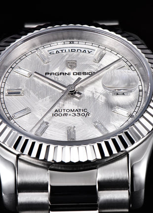 Nuovo Orologio da Uomo di Lusso DD36 2026 PAGANI DESIGN Automatico da Uomo con Quadrante in Meteorite Bianco Meccanico con Protezione in Zaffiro AR Data Sportivo Spedizione Locale