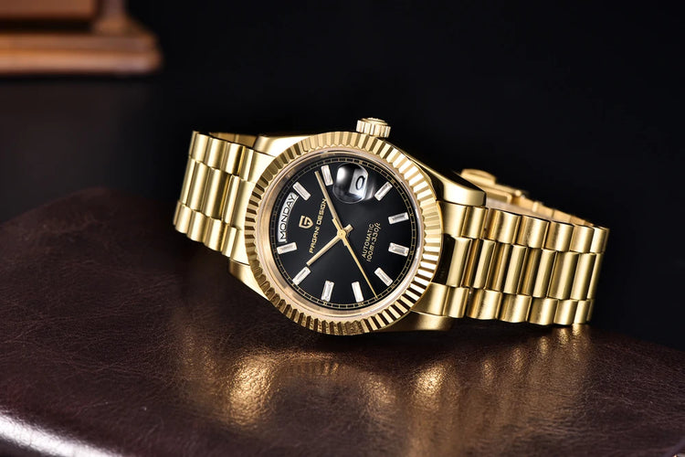 Orologi da uomo Gaphani DESIGN Blu, Orologio automatico di lusso da uomo, Vetro Zaffiro AR, Orologio Meccanico, Consegna da Magazzino Europeo
