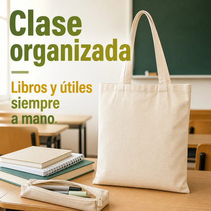 Borsa tote in tela 40X33 cm con cerniera interna, borsa a tracolla leggera e riutilizzabile per lo shopping quotidiano, per donne e studentesse