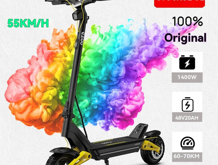 Monopattino Elettrico OOTD S10 10 Pollici con Connessione Bluetooth APP 1400W 48V 20AH 55KM/H Velocità Massima Autonomia 70km Leggero E-scooter con Doppia Sospensione platinumshop