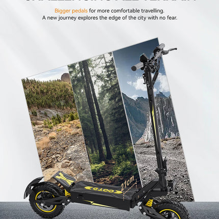 Monopattino elettrico OOTD T10 Peak Engine 900W 48V 13.5AH per città, con set LED, per ruote da 11 pollici