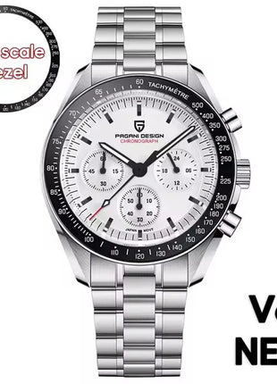 Nuovo orologio da uomo PAGANI DESIGN V6 Moon 2026, orologio al quarzo di lusso VK63 per uomo, impermeabile, cronografo sportivo veloce, vetro AR zaffiro, vetro in ceramica leggera, acciaio inossidabile, orologio alla moda.