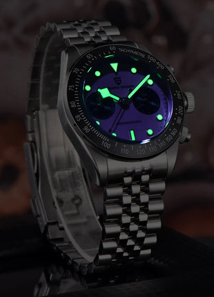 PAGANI DESIGN Nuovo orologio da uomo Panda, orologio sportivo cronografo al quarzo di lusso, vetro zaffiro AR, luminoso, impermeabile, consegna locale UE