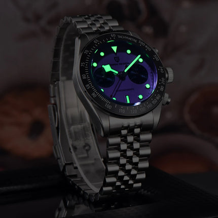 PAGANI DESIGN Nuovo orologio da uomo Panda, orologio sportivo cronografo al quarzo di lusso, vetro zaffiro AR, luminoso, impermeabile, consegna locale UE