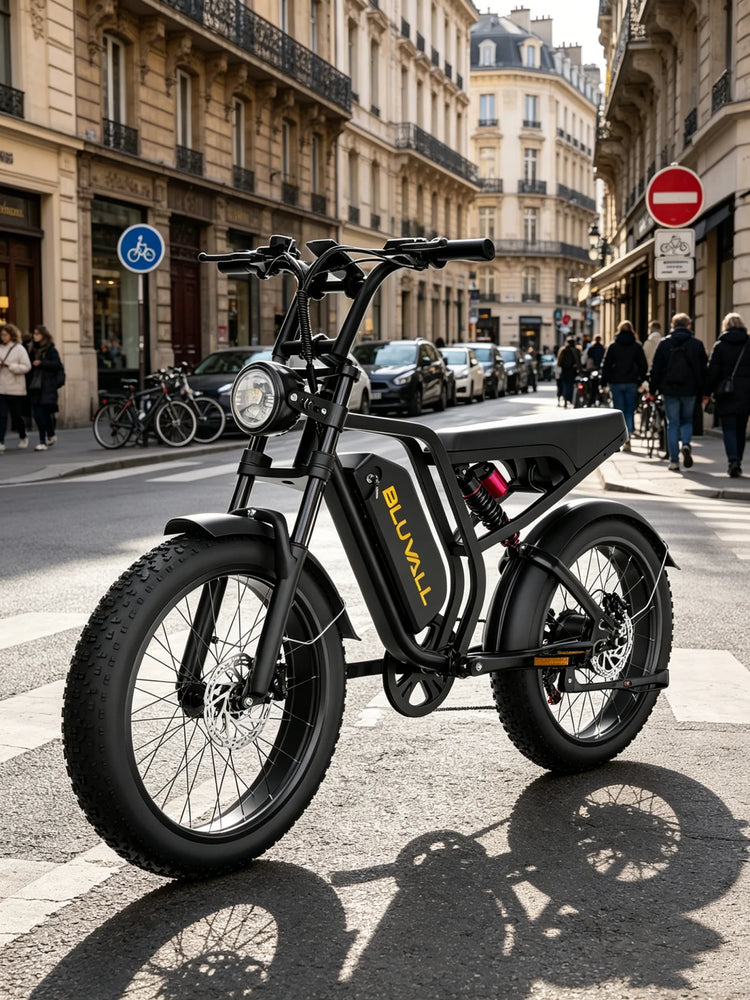 Bicicletta Elettrica DEEPOWER SU8 per Tutti i Terreni, Motore Brushless ad Alte Prestazioni da 1500W, Batteria Rimovibile ad Alte Prestazioni da 52V 20Ah, Bici Elettrica per Adulti con Freni Idraulici a 7 Velocità, Doppia So