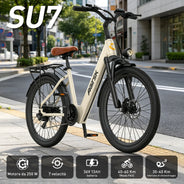AAIRSK City Bicicletta Elettrica, Batteria 36V 13 Ah, 7 Velocità, Range fino a 60 km, NFC, Velocità