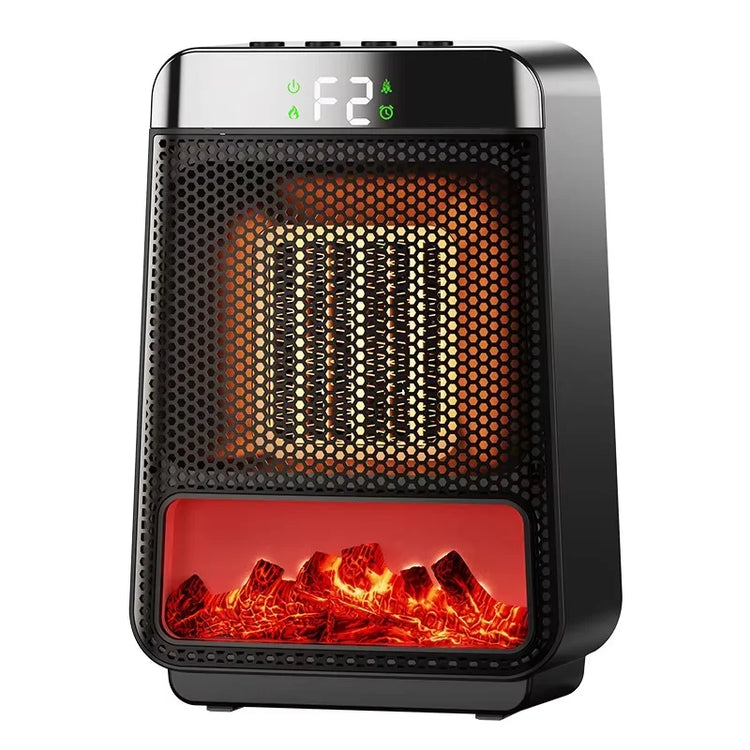 1000W Flame Portable Electric Heater Portable Desktop Fan Warm Air Blower for Ptc Heating Household Office Mini Space Heater