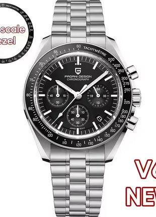 PAGANI DESIGN Nuovo Orologio da Uomo di Lusso al Quarzo con Vetro Zaffiro AR, Cronografo Sportivo Impermeabile 500 ATM, Movimento Giapponese, Luminoso, in Acciaio 316L