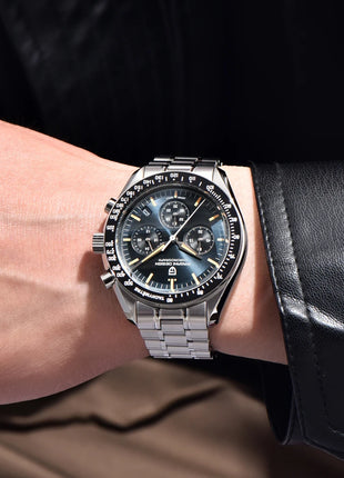 Orologi da uomo PAGANI DESIGN Moon, orologi da polso al quarzo di lusso di alta gamma, cronografo sportivo, orologio da uomo con specchio in vetro zaffiro AR, impermeabile, leggero, vetro in ceramica, regalo alla moda per uom