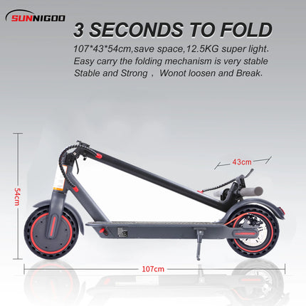 Scooter elettrico 350W Motore 36V 10.4Ah 30km Gamma 8,5 pollici Pneumatico a nido d'ape Monopattini elettrici con app 2026 Regali di Capodanno
