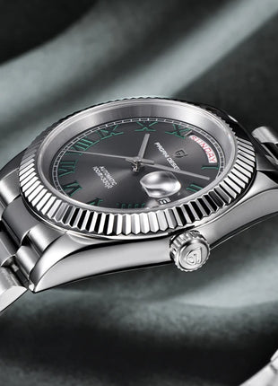 Nuovo Orologio Meccanico Automatico PAGANI DESIGN DD40 2026 per Uomo, Quadrante Viola, Data, Vetro Zaffiro AR, Impermeabile, Sportivo, in Acciaio Inossidabile, Regalo per Uomo