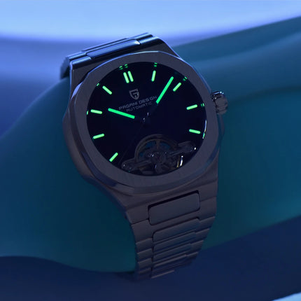 Nuovo Orologio Meccanico da Uomo PAGANI Whirlpool DESIGN 2026, Orologio Automatico di Lusso di Alta Gamma per Uomo, Scheletrato, Luminoso, con Vetro Zaffiro AR Protettivo, in Acciaio Inossidabile, Leggero