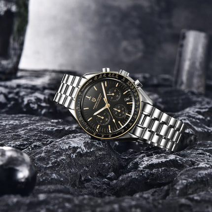 PAGANI DESIGN nuovo orologio da uomo con cronografo al quarzo di lusso blu intenso retrò Speed VK63 spedizione locale