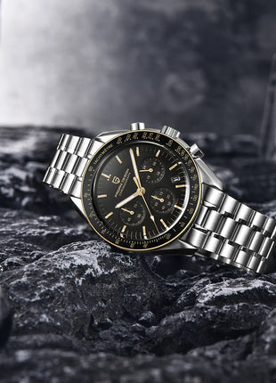 PAGANI DESIGN Nuovi orologi da uomo, orologio al quarzo di lusso, cronografo di precisione, vetro zaffiro AR, resistente all'acqua fino a 100M, orologio business 2026, spedizione locale UE