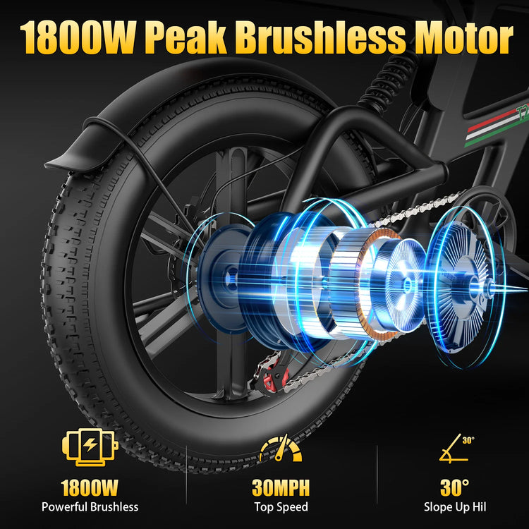 Bicicletta elettrica da fuoristrada con motore brushless da 1800W, mountain bike, snowbike, completamente adatta per la guida su tutti i tipi di strada, bicicletta elettrica per adulti