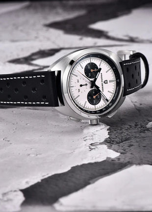 PAGANI DESIGN Nuovo Orologio da Uomo Turtle Back Cronografo al Quarzo con Vetro Zaffiro e Bracciale, Movimento Giapponese VK63, Spedizione Locale