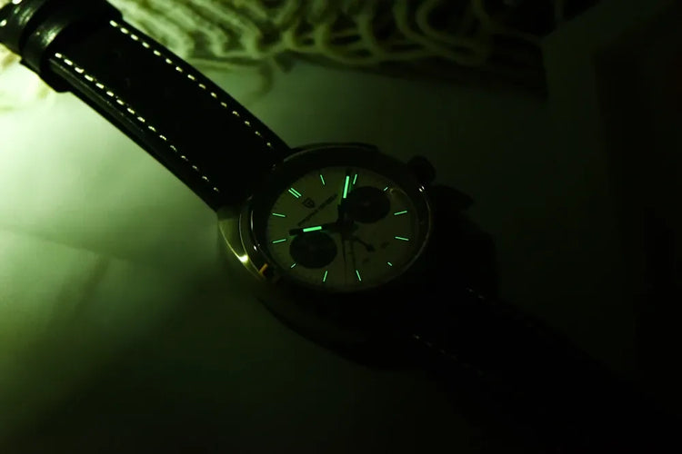 PAGANI DESIGN Nuovo Orologio da Uomo Turtle Back Cronografo al Quarzo con Vetro Zaffiro e Bracciale, Movimento Giapponese VK63, Spedizione Locale