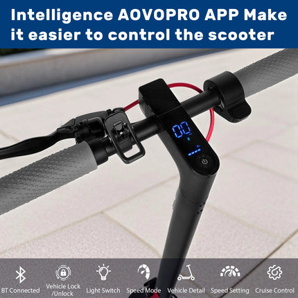 2026 Aggiorna AOVOPRO TX01 Smart APP Scooter elettrico 350W/500W Motore potente 36V25-45KM Gamma Adulti EScooter con doppio freno
