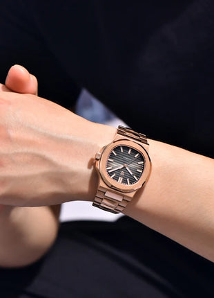 Nuovo Orologio da Uomo di Lusso PAGANI DESIGN 2026 Rosa Oro ST6 Automatico Meccanico con Protezione Luminosa e Vetro Zaffiro AR - Regalo Perfetto