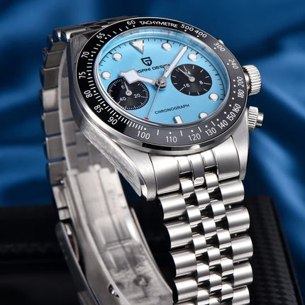 PAGANI DESIGN Nuovo orologio da uomo Panda, orologio sportivo cronografo al quarzo di lusso, vetro zaffiro AR, luminoso, impermeabile, consegna locale UE