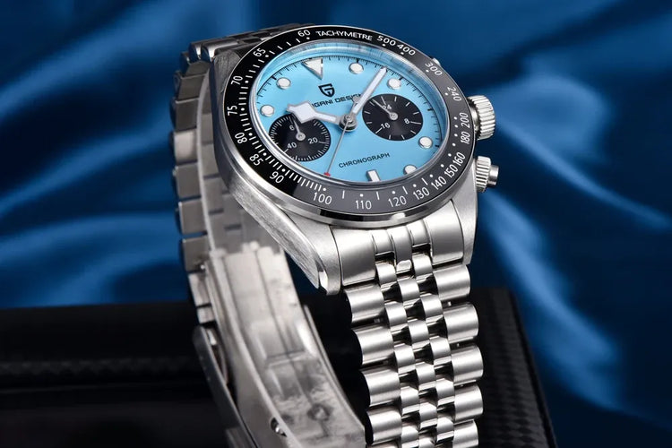 PAGANI DESIGN Nuovo orologio da uomo Panda, orologio sportivo cronografo al quarzo di lusso, vetro zaffiro AR, luminoso, impermeabile, consegna locale UE