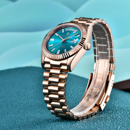 Orologi da uomo Gaphani DESIGN Blu, Orologio automatico di lusso da uomo, Vetro Zaffiro AR, Orologio Meccanico, Consegna da Magazzino Europeo